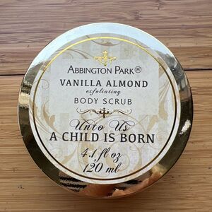 Abbington Park VANILLA ALMOND Body Scrub Exfoliating Child Born 4.1 oz/120mL New